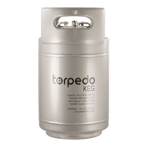 Slimline Torpedo Keg 2.5 Gallon pilot brewing supply.myshopify.com