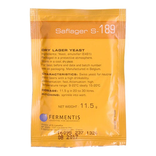 Dry Yeast - Saflager S-189 (11.5 g)